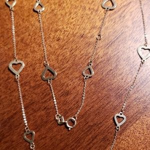 14 KT Yellow Gold Hearts Chain